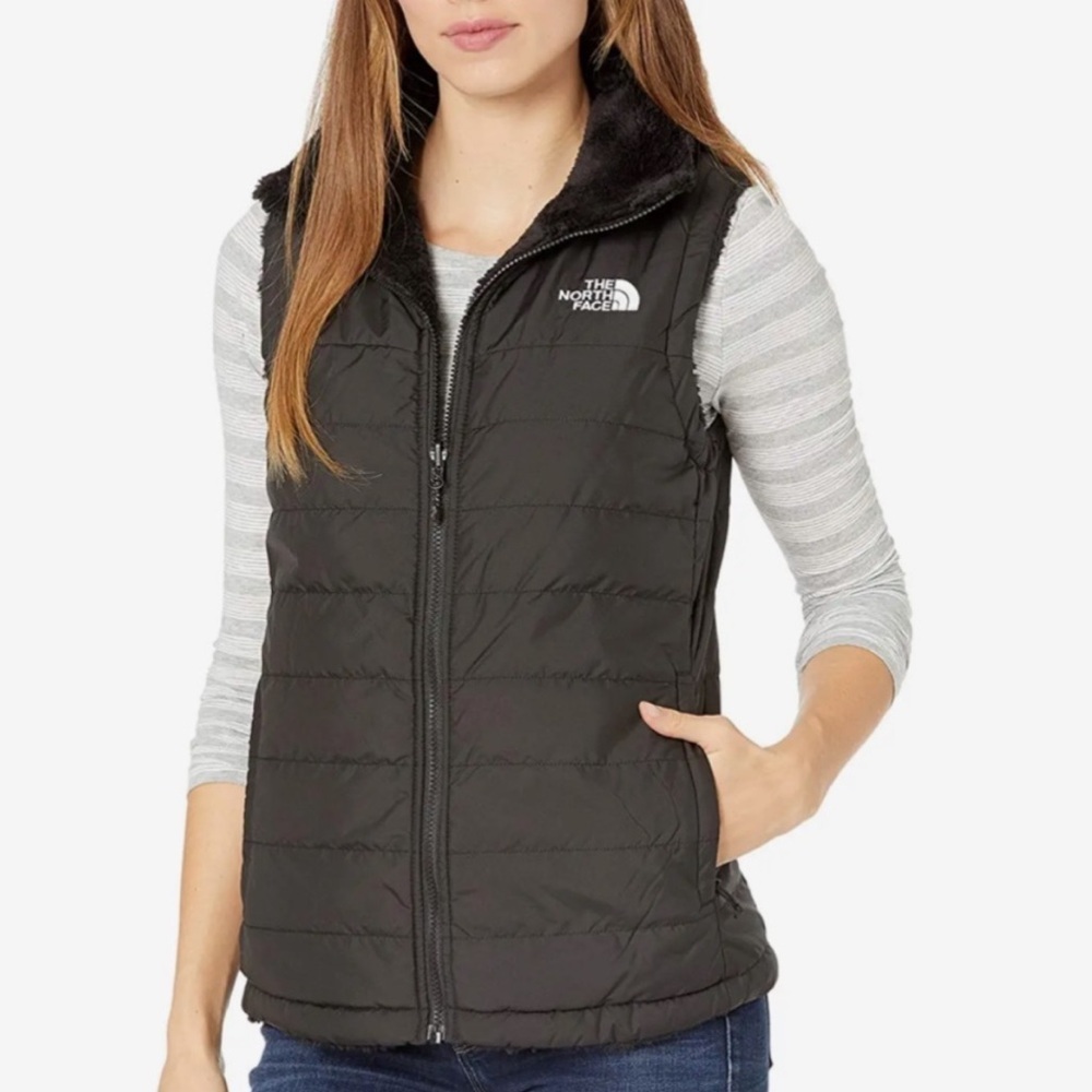 The North Face Women's Mossbud Insulated Reversible Vest Black Size Small